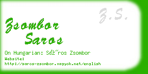 zsombor saros business card